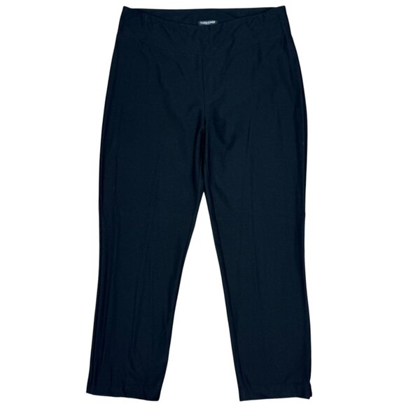 NWT Women's EILEEN FISHER Petite Stretch-Crepe Straight Pull-On Pants | Size PL - Picture 2 of 7